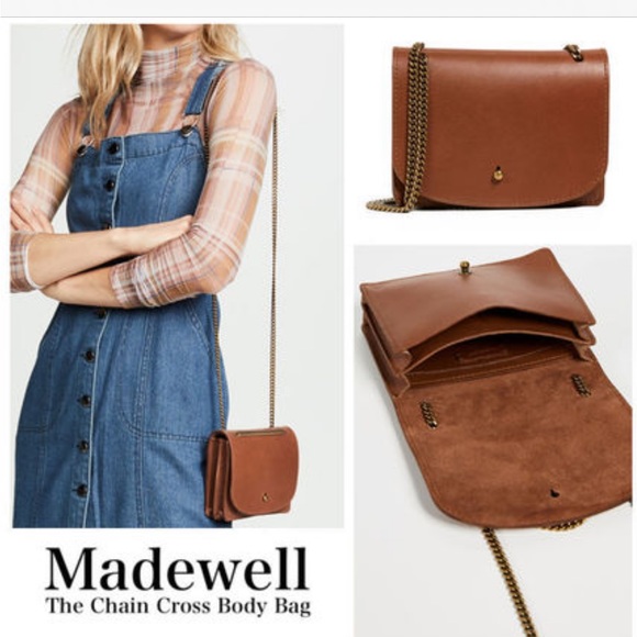 Madewell Handbags - MADEWELL chain crossbody bag leather